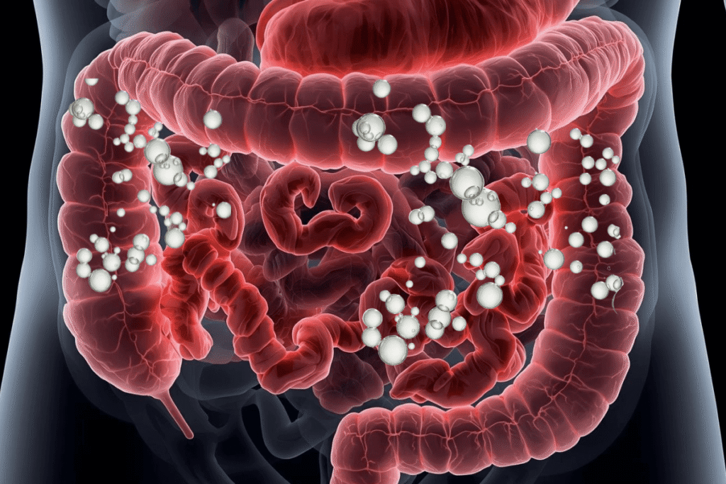 gazy w jelicie grubym przy nietolerancji fruktozy