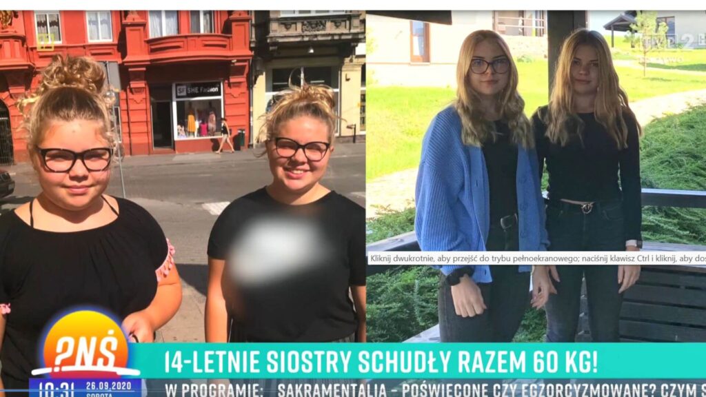 jak odchudzic grube dziecko blizniaczki Nikola i Laura schudly razem 60kg